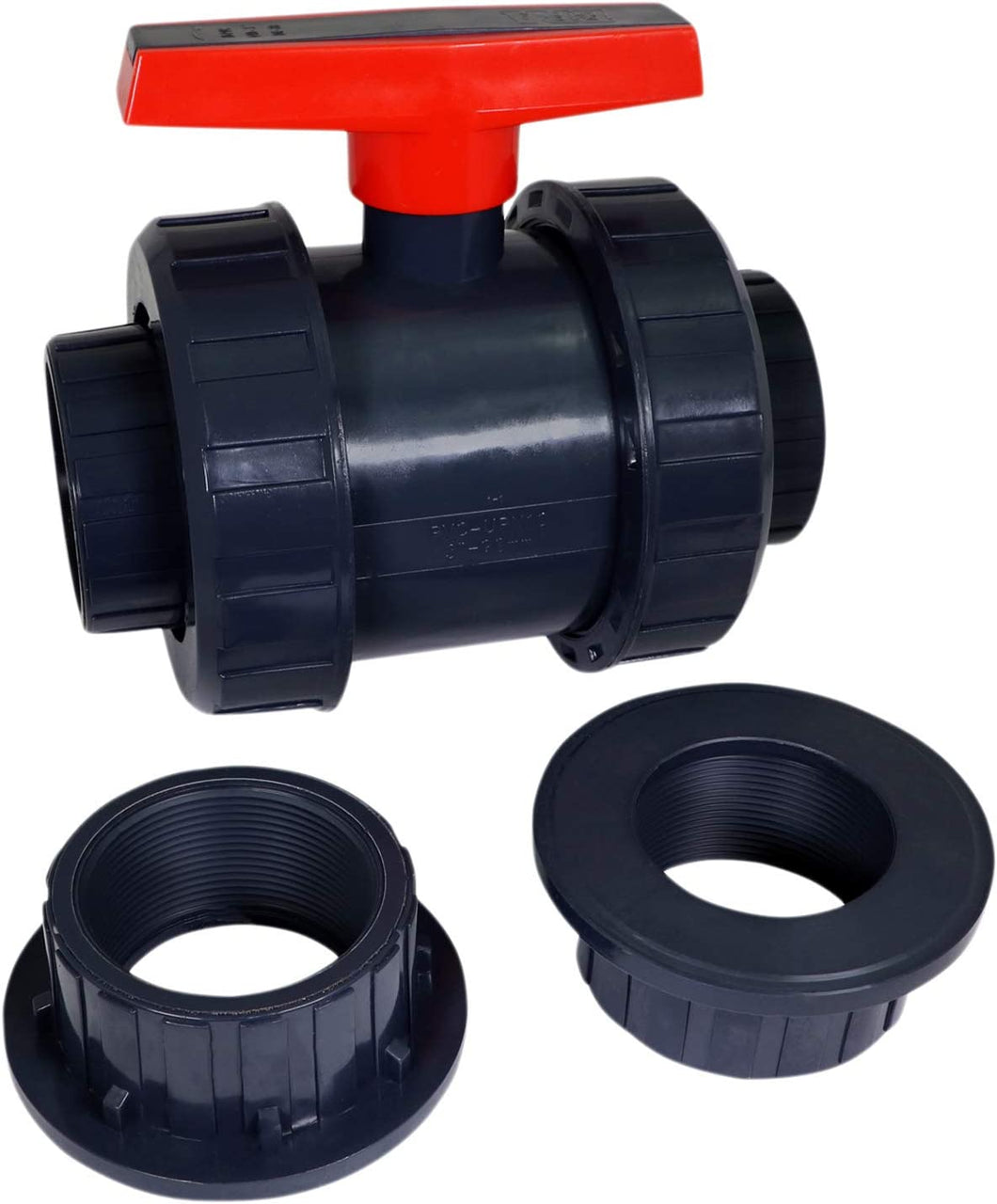 Midline Valve Heavy Duty PVC True Union Ball Valve Pink Handle