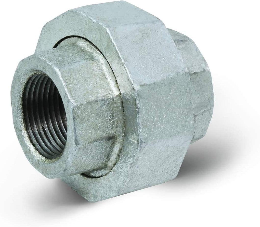 Everflow Supplies Galvanized Malleable Iron Straight Union for 150 lb Applications, with Female Threaded Connects