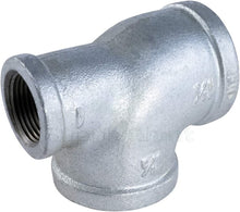 Load image into Gallery viewer, Everflow Supplies Galvanized Malleable Three Size Reducing Tee with Female Threaded Fittings
