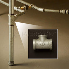 Load image into Gallery viewer, Everflow Supplies Galvanized Malleable Reducing Tee with Female Threaded Fitting
