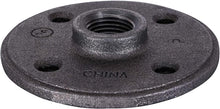 Load image into Gallery viewer, Everflow Supplies Black Malleable Floor Flange with Four Screw Holes
