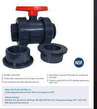 Load image into Gallery viewer, Midline Valve Heavy Duty PVC True Union Ball Valve Pink Handle
