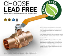 Load image into Gallery viewer, Midilne Valve Premium Full Port Ball Valve Brass
