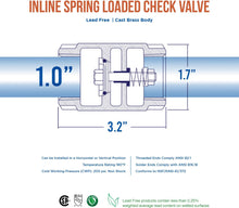 Load image into Gallery viewer, Midline Valve 372D234 Inline Spring Loaded Check Valve
