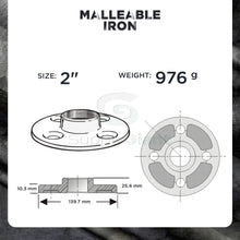 Load image into Gallery viewer, Everflow Supplies Black Malleable Floor Flange with Four Screw Holes
