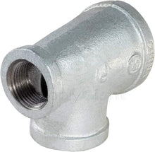 Load image into Gallery viewer, Everflow Supplies Galvanized Malleable Reducing Tee with Female Threaded Fitting
