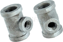 Load image into Gallery viewer, Everflow Supplies Galvanized Malleable Reducing Tee with Female Threaded Fitting
