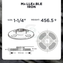 Load image into Gallery viewer, Everflow Supplies Black Malleable Floor Flange with Four Screw Holes
