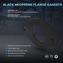 Load image into Gallery viewer, Midline Valve S1433 Set of 2 Black Neoprene Flange Gaskets Standard Size for Grundfos Pumps (2Pack)
