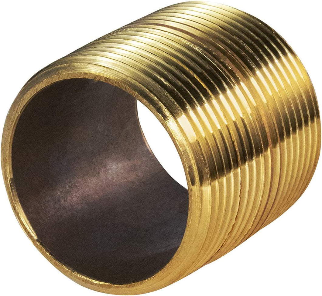 Everflow Supplies NPBR1000 Close Brass Nipple Pipe Fitting with 1