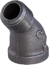 Load image into Gallery viewer, Everflow Supplies 45 Degree Street Malleable Iron Fitting for High Pressures with Black Finish
