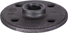 Load image into Gallery viewer, Everflow Supplies Black Malleable Floor Flange with Four Screw Holes
