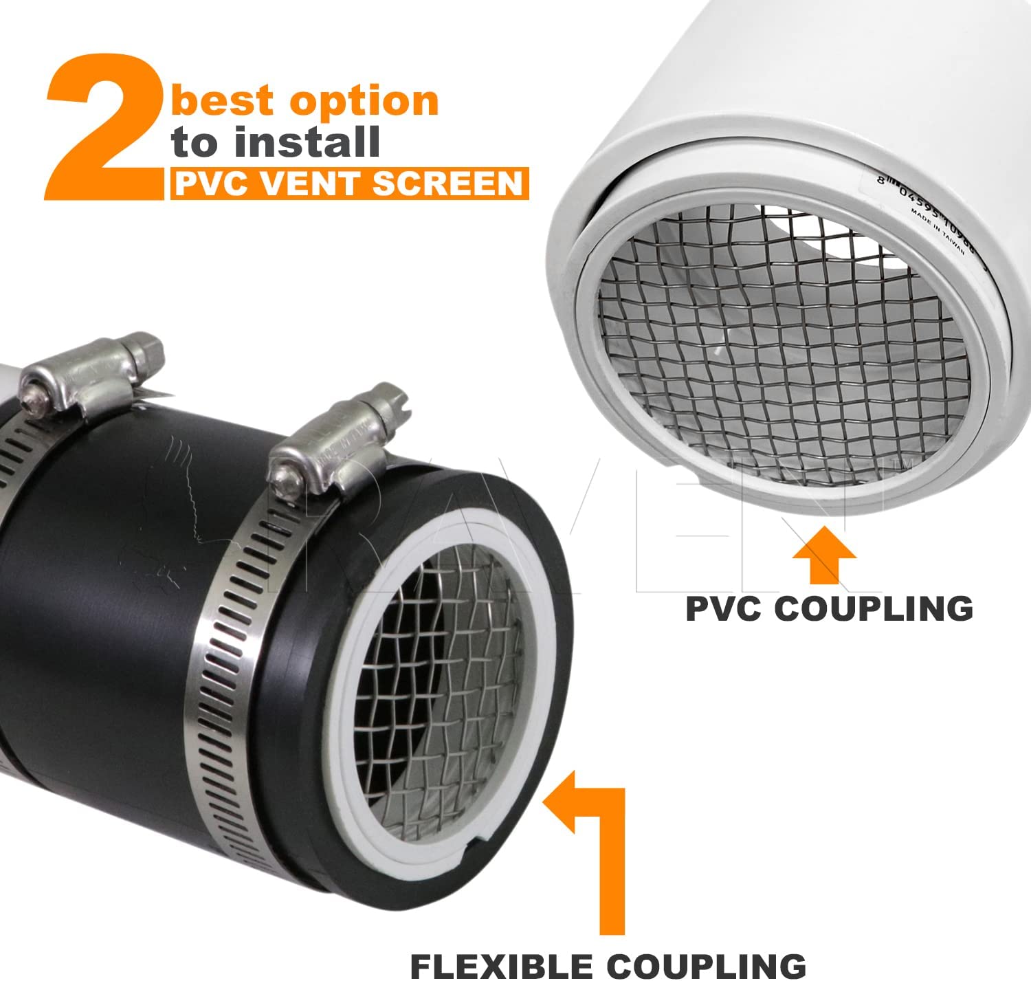 Pvc Terminations Raven R1508 Traditional 2 Inch PVC Termination Ventwithstainless Steel ...