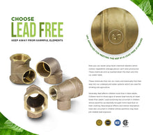 Load image into Gallery viewer, Supply Giant DNOM0034 3/4&quot; Nominal Diameter Lead Free Cast Brass 90 Degree Elbow with Sweat Socket and Male Threaded Connect
