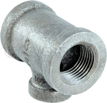 Load image into Gallery viewer, Everflow Supplies Galvanized Malleable Reducing Tee with Female Threaded Fitting
