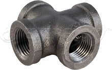 Load image into Gallery viewer, Everflow Supplies Black Malleable Cross Fitting
