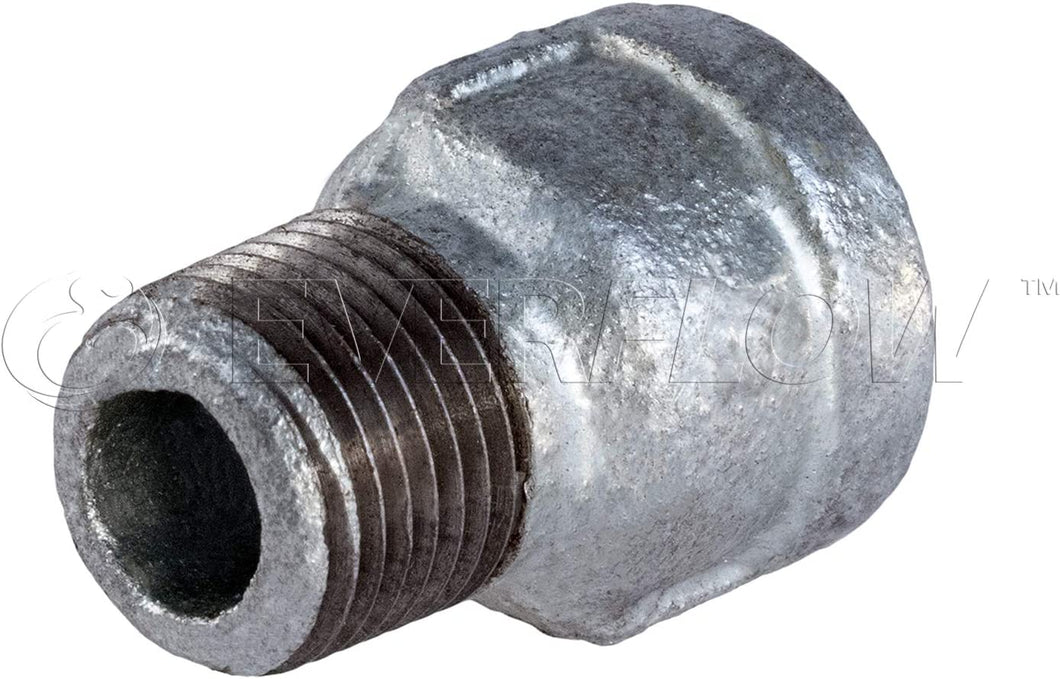 Everflow Supplies Galvanized Malleable Iron Extension Piece for 150 lb Applications