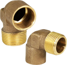 Load image into Gallery viewer, Supply Giant DNOM0034 3/4&quot; Nominal Diameter Lead Free Cast Brass 90 Degree Elbow with Sweat Socket and Male Threaded Connect
