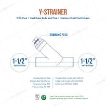 Load image into Gallery viewer, Midline Valve 322D234 Y-Strainer with Stainless Steel Mesh Screen
