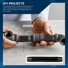 Load image into Gallery viewer, Everflow Supplies NPBL3410 10&quot; Long Black Steel Nipple Pipe Fitting with 3/4&quot; Nominal Size Diameter
