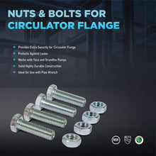 Load image into Gallery viewer, Midline Valve S1434 Set of Nuts and Bolts for Circulator Flange Standard Size for Grundfos Pumps, Chrome
