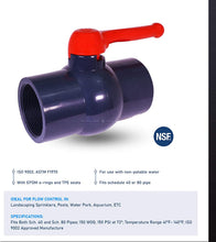 Load image into Gallery viewer, Midline Valve PVC Ball Valve with Pink T-Handle for Potable Water Use
