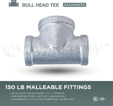 Load image into Gallery viewer, Everflow Supplies Bull Head Galvanized Malleable
