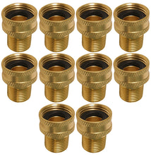 Load image into Gallery viewer, Supply Giant H63T-5634-10 Garden Hose Adapter, 3/4&quot; FH SWIVEL x 1/2&quot; MIP , Brass 10 Pack
