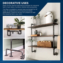 Load image into Gallery viewer, SUPPLY GIANT OQCM3425-4 Steel Nipple pipe, 3/4 in. x 2-1/2 in, Black, 4 Pack
