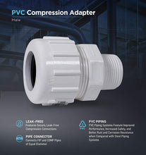 Load image into Gallery viewer, Midline Valve PVC Compression x Male Adapter Pipe Fitting
