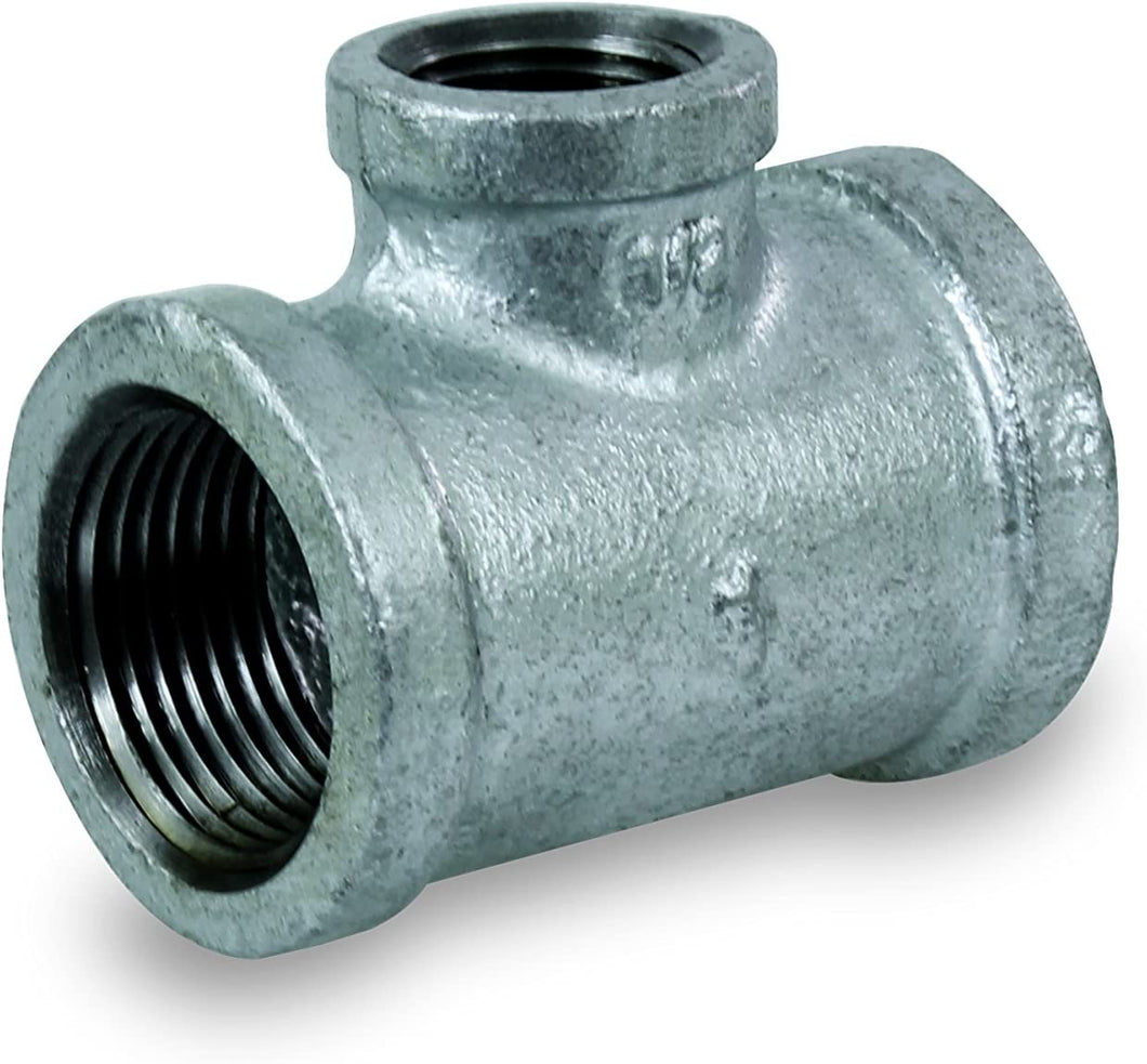 Everflow Supplies High Pressure Galvanized Malleable Reducing Tee with Female Threaded Fitting