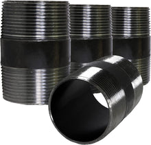 Load image into Gallery viewer, SUPPLY GIANT OQCM3425-4 Steel Nipple pipe, 3/4 in. x 2-1/2 in, Black, 4 Pack
