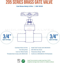 Load image into Gallery viewer, MIDLINE VALVE 427D234 Gate Valve
