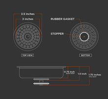Load image into Gallery viewer, Highcraft 97353 Kitchen Sink Basket Strainer Replacement for Kohler Style Drains Stainless Spring Steel Stopper
