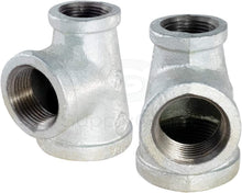 Load image into Gallery viewer, Everflow Supplies Galvanized Malleable Reducing Tee with Female Threaded Fitting
