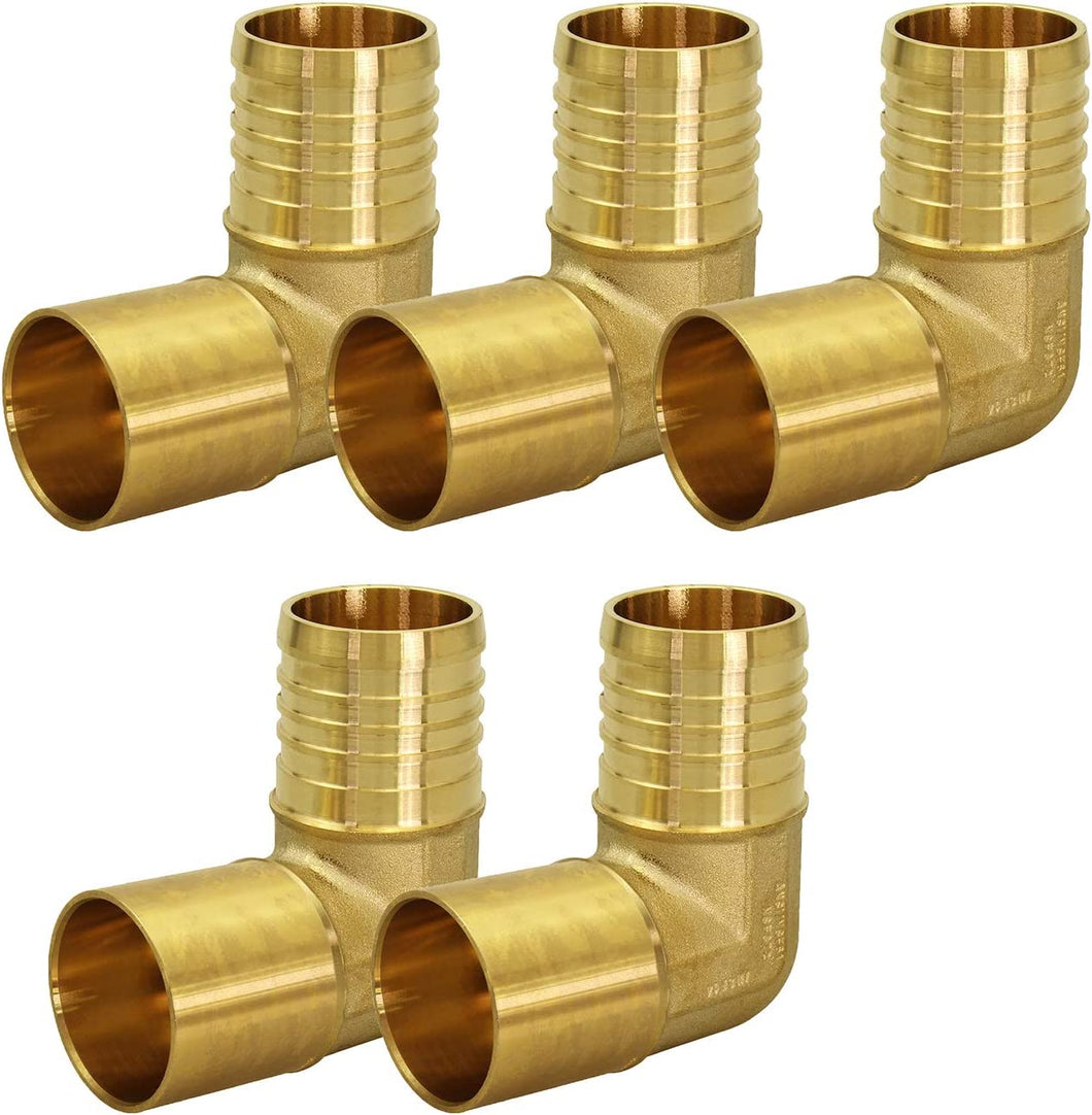 Supply Giant QNTM3434-5 Male Sweat X Pex Barb 90 Degree Elbow Pipe Fitting x 3/4