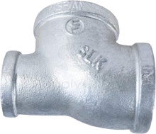 Load image into Gallery viewer, Everflow Supplies Galvanized Malleable Three Size Reducing Tee with Female Threaded Fittings
