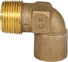 Load image into Gallery viewer, Supply Giant DNOM0034 3/4&quot; Nominal Diameter Lead Free Cast Brass 90 Degree Elbow with Sweat Socket and Male Threaded Connect
