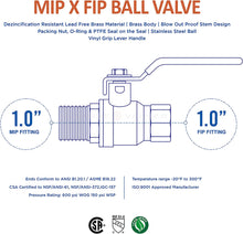 Load image into Gallery viewer, Midline Valve Premium Brass Full Port Ball Valve
