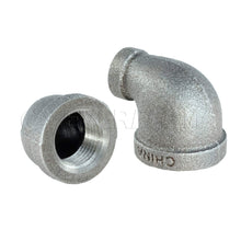 Load image into Gallery viewer, Everflow Supplies 90 Degree Galvanized Malleable Iron Reducing Elbow for High Pressures
