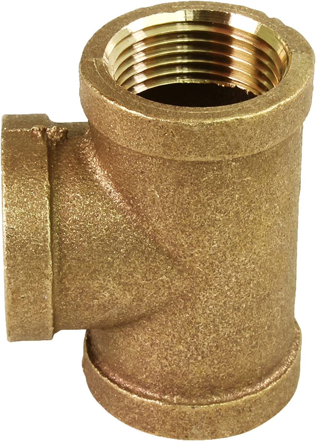 Supply Giant CSCU0120 1/2 x 1/2 x 3/4-Inch Lead Free Reducing Tee Bull Head with Female Threaded Connections Ends, Brass Construction, Higher Corrosion Resistance Economical & Easy to Install, 13