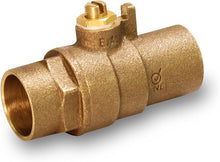 Load image into Gallery viewer, Midline Valve Premium Brass Ball Valve with Screwdriver Slotted Handle Sweat Connections
