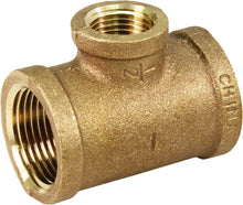 Load image into Gallery viewer, Supply Giant CSCU0120 1/2 x 1/2 x 3/4-Inch Lead Free Reducing Tee Bull Head with Female Threaded Connections Ends, Brass Construction, Higher Corrosion Resistance Economical &amp; Easy to Install, 13
