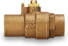 Load image into Gallery viewer, Midline Valve Premium Brass Ball Valve with Screwdriver Slotted Handle Sweat Connections
